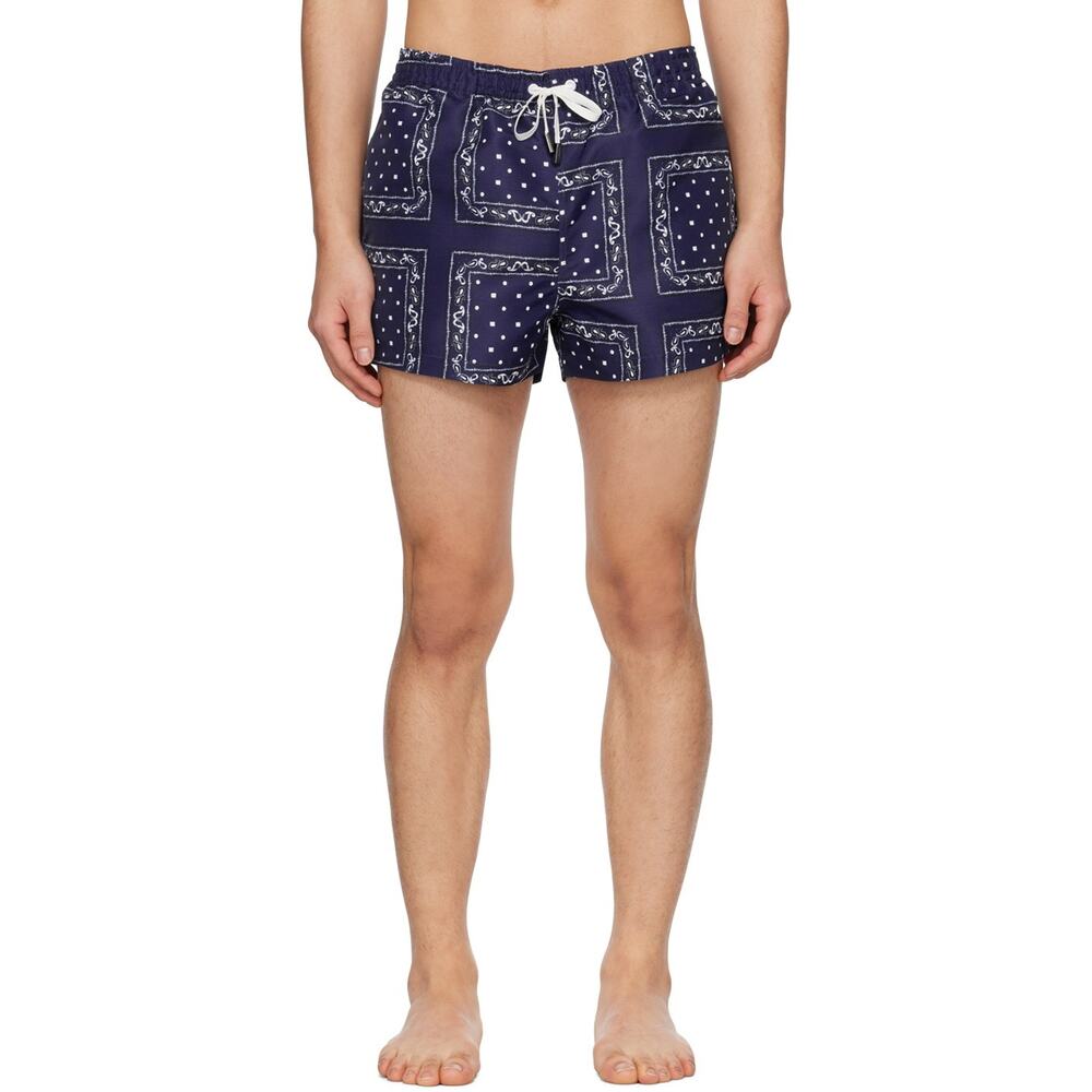 NWOT Jacquemus Navy Le Raphia 'Le Maillot Pingo' Swim Shorts Size 46/US SMALL